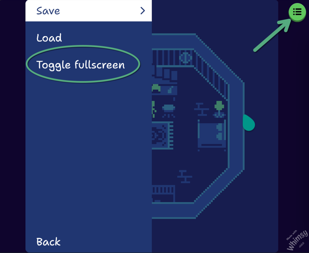 Переключение полноэкранного режима